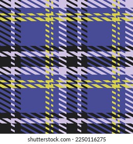 Plaid seamless vector pattern. Color background scottish checkered texture. Tartan cage fashion wallpaper. Printing on fabric, shirt, textile, curtain and tablecloth.