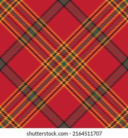 Plaid seamless vector pattern. Colored  background scottish checkered texture. Tartan cage fashion wallpaper. Printing on fabric, shirt, textile, curtain and tablecloth. Vector.