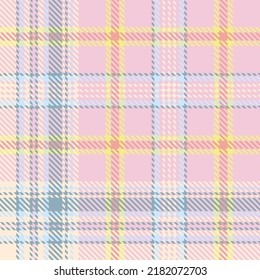 Plaid seamless vector pattern. Colored  background scottish checkered texture. Tartan cage fashion wallpaper. Printing on fabric, shirt, textile, curtain and tablecloth. Vector.