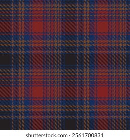 Plaid seamless vector pattern. Colored scottish checkered texture background. Fashion Tartan wallpaper. Printing on fabric, shirt, textile, curtain and tablecloth. 
