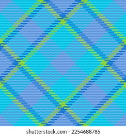 Vector sin fisuras. Tejido textil. Comprobación de color azul y verde del tartán de fondo del patrón.