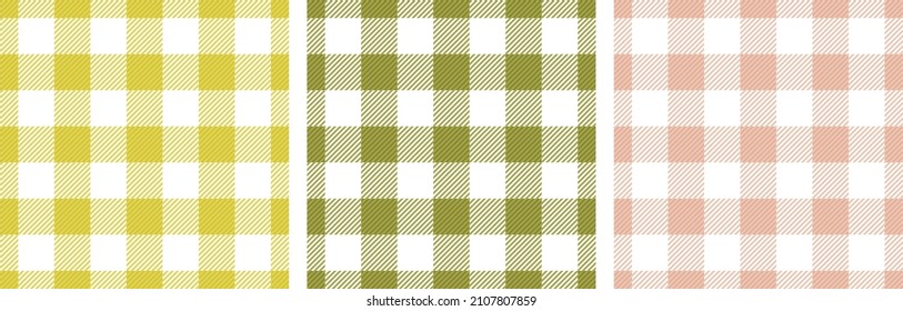 Plaid shirt crossed lines simple seamless paterns design. Plaid checkered flannel textile print for table cloth. Crossed stripes blanket wallpaper.