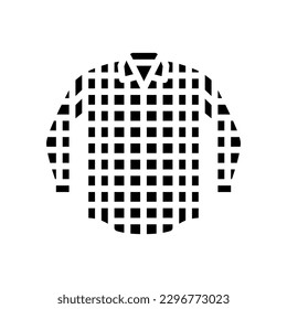 plaid shirt hipster retro glyph icon vector. plaid shirt hipster retro sign. isolated symbol illustration