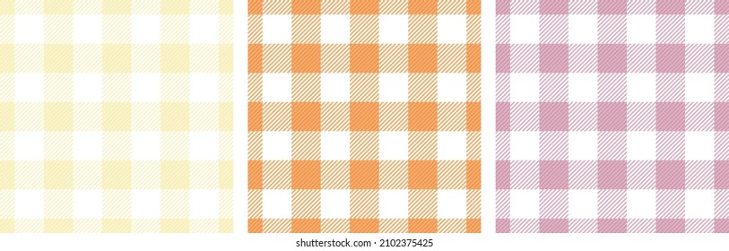 Las líneas de camisa de plástico se retro diseño de patrones sin costura. Impresión textil de canela a cuadros de Gingham para el mantel. Textura de manteles de rayas cruzadas.