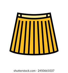plaid skirt vintage fashion color icon vector. plaid skirt vintage fashion sign. isolated symbol illustration