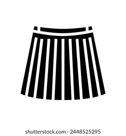 plaid skirt vintage fashion glyph icon vector. plaid skirt vintage fashion sign. isolated symbol illustration