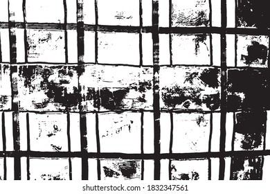 Bandas de rayas de plástico moteadas marca fondo vectorial de textura blanca negra