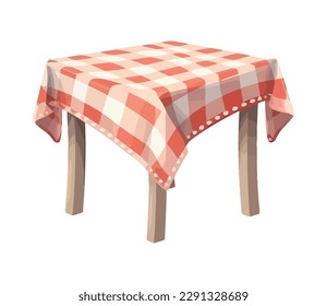 Plaid-Tischdecke-Hintergrund für ein modernes Picknick-Deko-Symbol