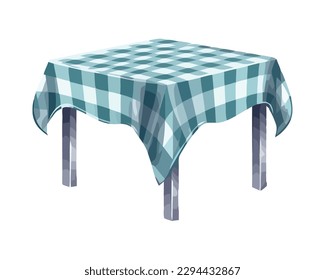 Plaid tablecloth and picnic blanket design isolated