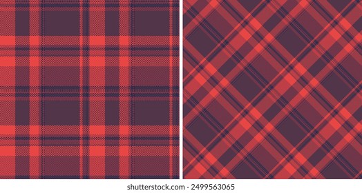 Plaid Tartan Hintergrund von Scheck Textur Muster mit einem nahtlosen textilen Vektorgewebe. Die Einrichtung ist in den Farben der komfortabelsten Möbel in Halloween gehalten.