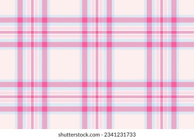 Colocar fondo tartán de textura sin fisuras con un patrón vectorial de verificación en color blanco y claro.