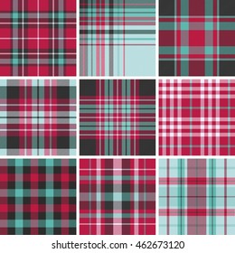 Plaid / Tartan pattern set