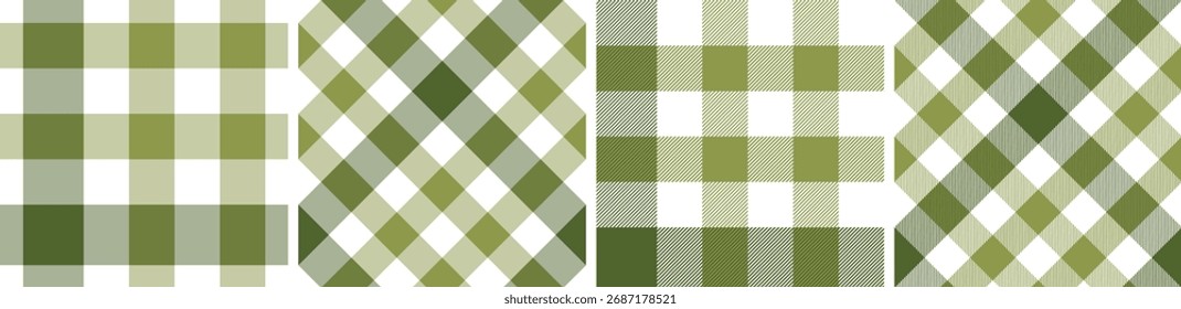 Plaid und Tartan Muster set.karierten Stoff Textur Hintergrund.