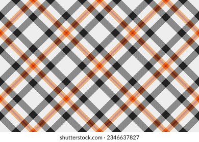 Plaid tartan pattern of vector textile background with a fabric seamless check texture in white and black colors.