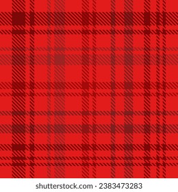 Plaid Tartan Red Seamless Pattern For Skirt
