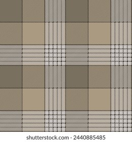 Plaid (tartan) seamless pattern. Brown, khaki and gray. Scottish, lumberjack and hipster fashion style.