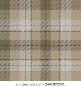 Plaid (tartan) seamless pattern. Brown, tan and gray. Scottish, lumberjack and hipster fashion style.