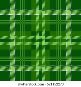 Plaid (tartan) seamless pattern. Green color. Scottish, lumberjack and hipster fashion style. Trendy Tiles Vector Illustration for Wallpapers.