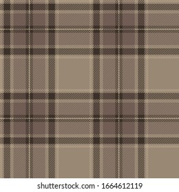 Trazado (tartán) sin fisuras. Tan, rayas marrones y blancas. Escocia, lumberjack y estilo de moda hipster.
