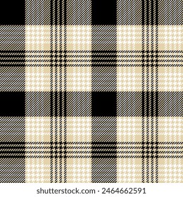 plaid tartan seamless repeat pattern. This is a black white cream checkered plaid vector illustration. Design for decorative,wallpaper,shirts,clothing,tablecloths,wrapping,textile,fabric,texture