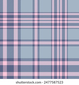 plaid tartan seamless repeat pattern. This is a blue pink checkered plaid vector illustration. Design for decorative,wallpaper,shirts,clothing,tablecloths,blankets,wrapping,textile,fabric,texture