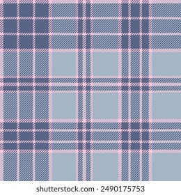 plaid tartan seamless repeat pattern.  This is a blue pink checkered plaid vector illustration. 
Design for decorative,wallpaper,shirts,clothing,tablecloths,blankets,wrapping,textile,fabric,texture