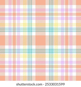 plaid tartan seamless repeat pattern. This is a colorful pastel checkered plaid vector illustration. Design for decorative,wallpaper,shirts,clothing,tablecloths,wrapping,textile,fabric,texture