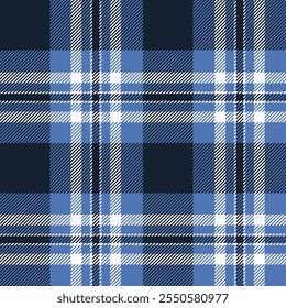 xadrez tartan padrão de repetição sem costura. Esta é uma ilustração azul, azul marinho branco xadrez xadrez xadrez vetor. Design para decoração,papel de parede,camisas,roupas,toalhas de mesa,invólucro,têxtil,tecido,textura