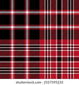 plaid tartan seamless repeat pattern. This is a black white checkered plaid vector illustration. Design for decorative,wallpaper,shirts,clothing,tablecloths,blankets,wrapping,textile,fabric,texture