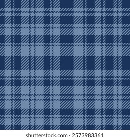 plaid tartan seamless repeat pattern. This is a blue navy blue checkered plaid vector illustration. Design for decorative,wallpaper,shirts,clothing,tablecloths,blankets,wrapping,textile,fabric,texture