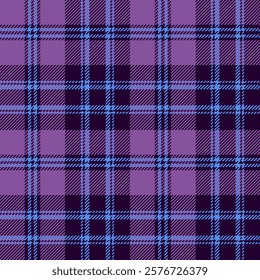 plaid tartan seamless repeat pattern. This is a purple blue checkered plaid vector illustration. Design for decorative,wallpaper,shirts,clothing,tablecloths,blankets,wrapping,textile,fabric,texture