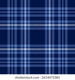 plaid tartan seamless repeat pattern. This is a blue navy blue white checkered plaid vector illustration. Design for decorative,wallpaper,shirts,clothing,tablecloths,wrapping,textile,fabric,texture