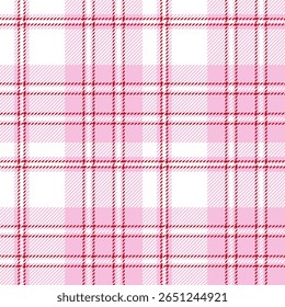 plaid tartan seamless repeat pattern.  This is a pink red white  checkered plaid vector illustration.  Design for decorative,wallpaper,shirts,clothing,tablecloths,wrapping,textile,fabric,texture