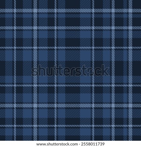 plaid tartan seamless repeat pattern. This is a navy blue checkered plaid vector illustration. Design for decorative,wallpaper,shirts,clothing,tablecloths,blankets,wrapping,textile,fabric,texture