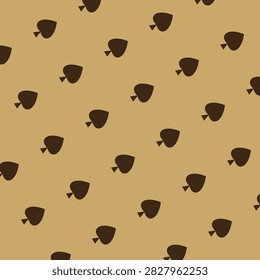Plaid Tartan Spade Suit Diagonal Seamless Pattern in Tan and Sienna
