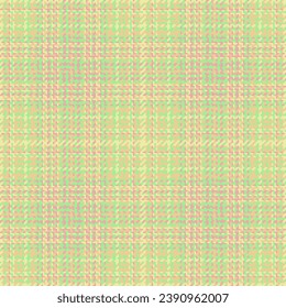 Colocar la textura tartán del fondo textil de la comprobación con un patrón de tela vectorial sin fisuras en colores ámbar y verde.