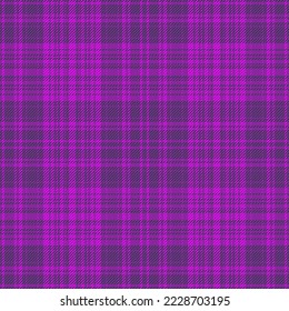 Plaid tartan texture. Textile check seamless. Background pattern vector fabric in purple and pink colors.