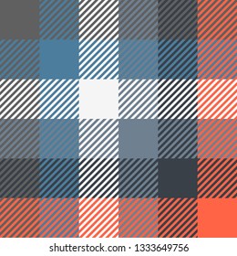Plaid or tartan vector is background or texture in many color