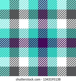 Plaid or tartan vector is background or texture in many color