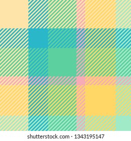 Plaid or tartan vector is background or texture in many color
