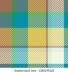 Plaid or tartan vector is background or texture in many color