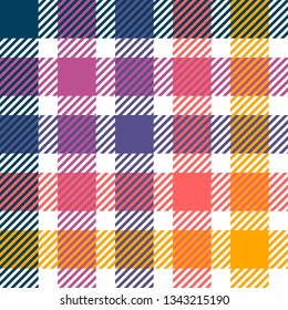 Plaid or tartan vector is background or texture in many color