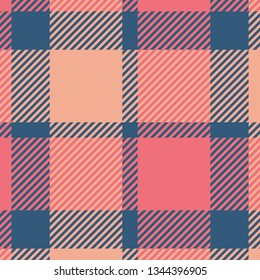 Plaid or tartan vector is background or texture in many color