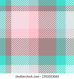 Plaid or tartan vector is background or texture in many color