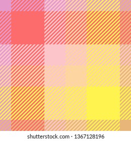 Plaid or tartan vector is background or texture in many color