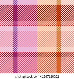 Plaid or tartan vector is background or texture in many color