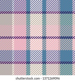 Plaid or tartan vector is background or texture in many color