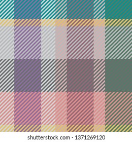 Plaid or tartan vector is background or texture in many color