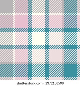 Plaid or tartan vector is background or texture in many color