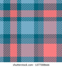 Plaid or tartan vector background or texture in many colors